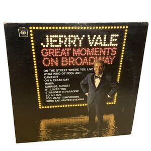 Jerry Vale Great Moments On Broadway (Vinyl, 1966) Columbia CL 2489 Good+